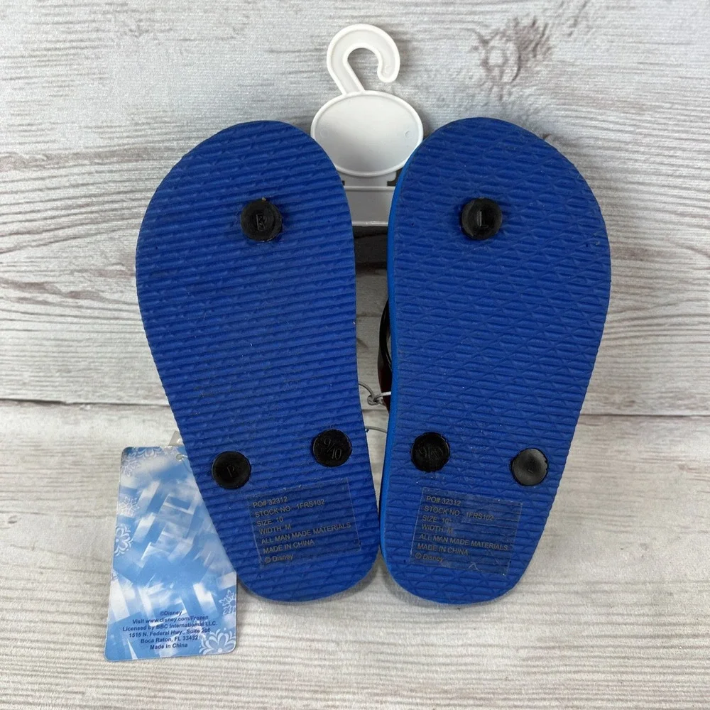 NEW Disney Kid's Frozen Olaf Flip-Flops Wild for Summer Sz. 10 Toddler
